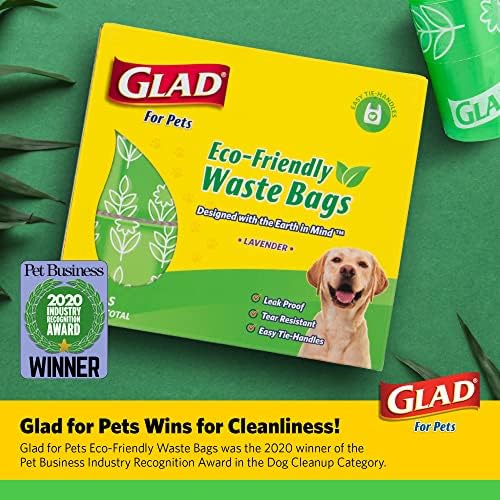 שמחה שקיות פסולת כלבים ידידותית לסביבה | 144 גלילי שקיות פסולת כלבים לבנדר לבנדר, 2160 שקיות בסך הכל